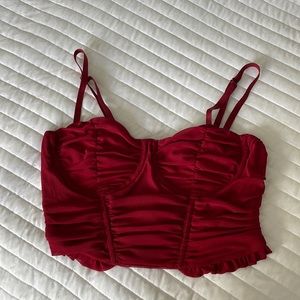 Red corset fashion nova top! New with tags.